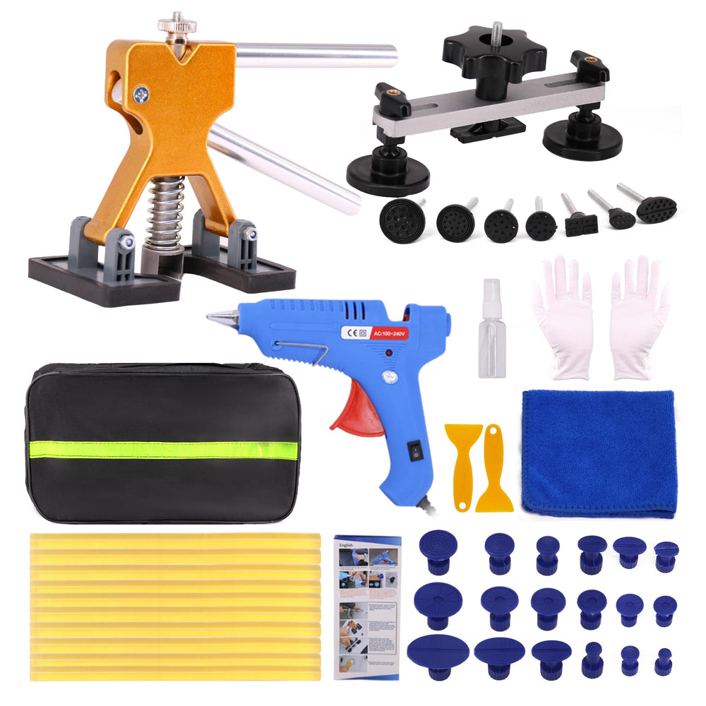 CZJCMECH car dent puller bridge puller repairing a medium dent on a vehicle
