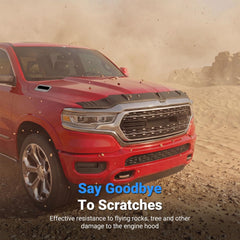 CZmenghe RAM 1500 hood deflector installation demonstrates quick, tool-free setup.