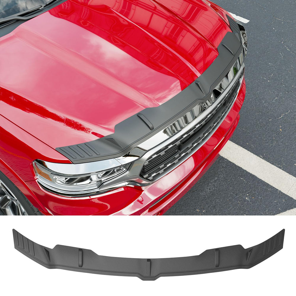 CZmenghe hood protector front view for RAM 1500 reduces debris impact.