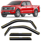 CZShiYue in-channel rain guards provide a secure fit for Ford F-150, keeping rain out while driving.