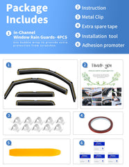Weather-resistant CZShiYue window guards as a practical exterior truck accessory.