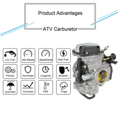 Czsmbt Carburetor kit contents including spark plug, fuel filter, and jets.