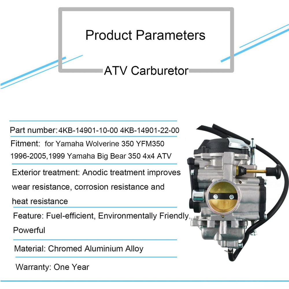 Czsmbt Yamaha Big Bear 350 carburetor packed with accessories.