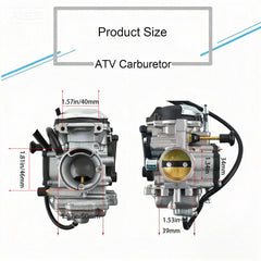 Czsmbt Yamaha Wolverine 350 carburetor with main and slow jets shown.