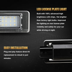 D-Lumina 6000K bright white LEDs for crisp license plate visibility