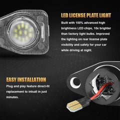 D-Lumina Monterey right license plate light improves rear visibility during night driving.