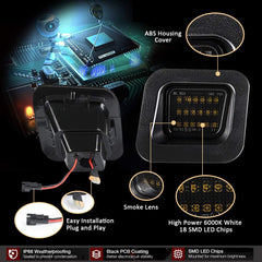 D-Lumina higher brightness license plate light improves license plate readability on Ram.