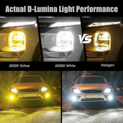 D-Lumina switchback H8 fog light 6000K beam enhances distance visibility
