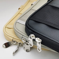 Da by Car Sun Visor Organizer elastic bands fit most visors for quick mounting.