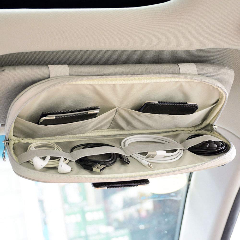 Da by visor organizer with mesh pocket provides quick access to small items.