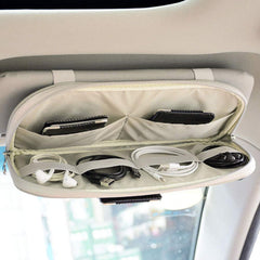 Da by visor organizer with mesh pocket provides quick access to small items.