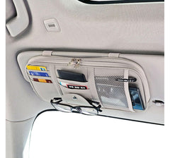 Da by car sun visor organizer with zipped compartment keeps valuables secure during drives.