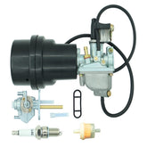 DABAZUALY carburetor with air box assembly for Suzuki ATV enhances throttle response