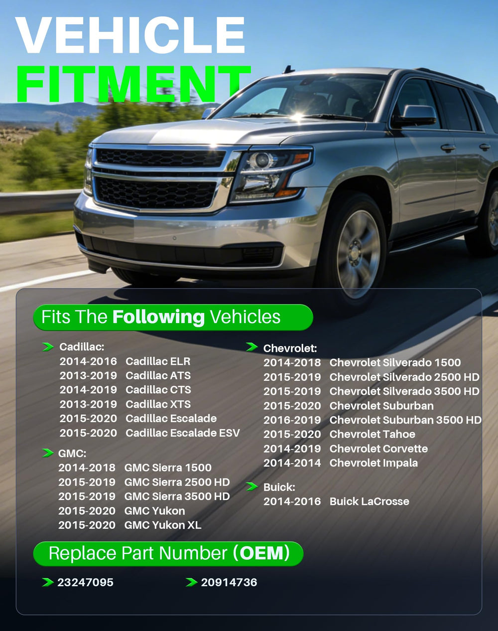 Dacall Silverado front-left seat switch enables quick, reliable seat control on long drives
