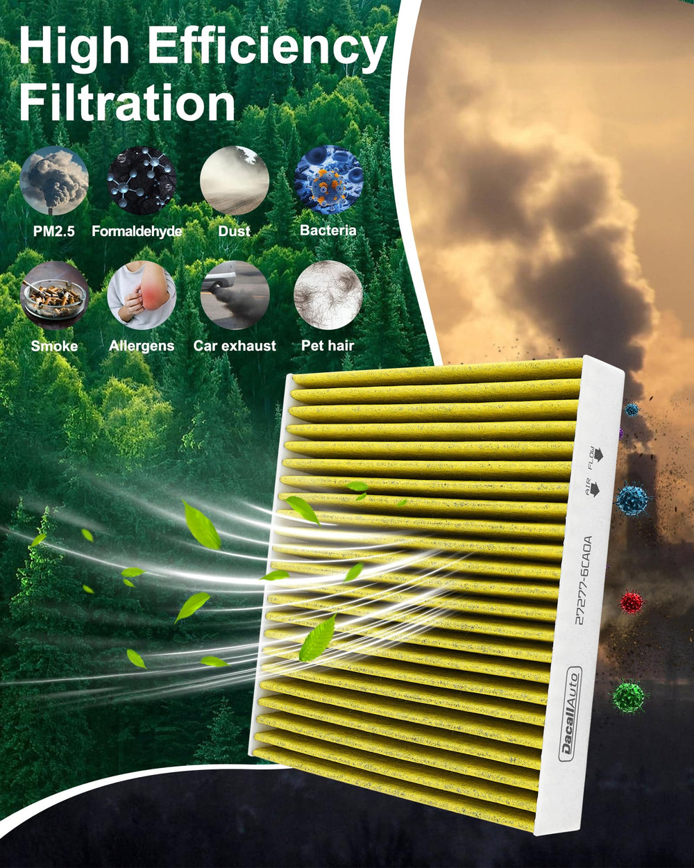 Dacall engine filter with multi-layer media supports steady airflow