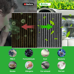Dacall filter material closeup shows activated carbon for odor control