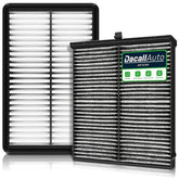 Dacall engine and cabin filter set for Mazda 3 packaging highlights compatibility and value.