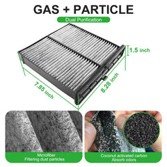 Dacall HEPA shield layer depicts pollen and dust capture capability.