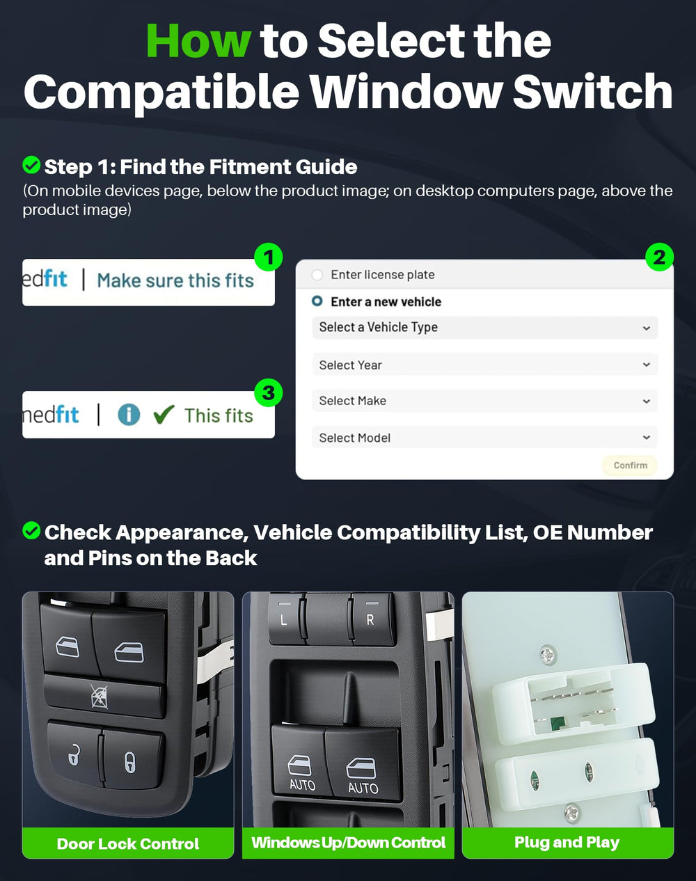 Dacall Master switch shown in a door panel for easy use.