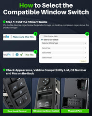 Dacall window switch front driver-side with seamless power window integration