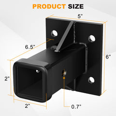 DACK bolt-on receiver plate enables quick, stable installation on walls or vehicles.