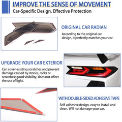 Daeiclru Corvette C8 tail light cover with self-adhesive back for easy fit.