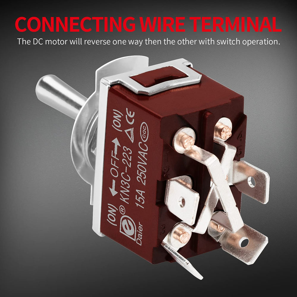 DaierTek 30A 12V DC rating emphasized for heavy duty switching in vehicles