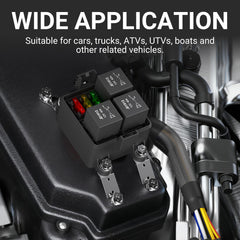 DaierTek kit includes three fuses and three relays for versatile wiring