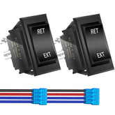 DaierTek momentary RV jack switch front view for smooth stabilizer control.