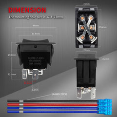 DaierTek polarity-reversing DPDT wiring highlights versatile motor direction control.