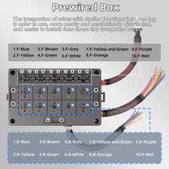 DaierTek pre-wired wiring harness with color-coded cables