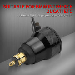 DaierTek quick-charge-3-0-ports for BMW, Triumph, Ducati bikes deliver fast power.