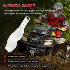 Dairrr Fuuu tear-offs help maintain clear vision by reducing dust adhesion.