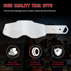 Dairrr Fuuu tear-offs fit Strata 2 for dependable trail use.