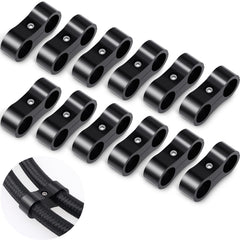 DaisyInner 6AN hose separator clamp in black keeps fuel hoses neatly organized and accessible