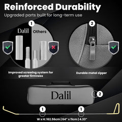 Dalíl emergency tools layout showcasing comprehensive toolkit for road safety