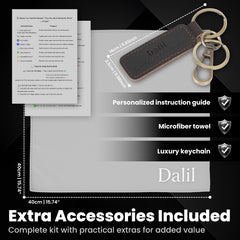 Dalír premium bag front view showing organized storage