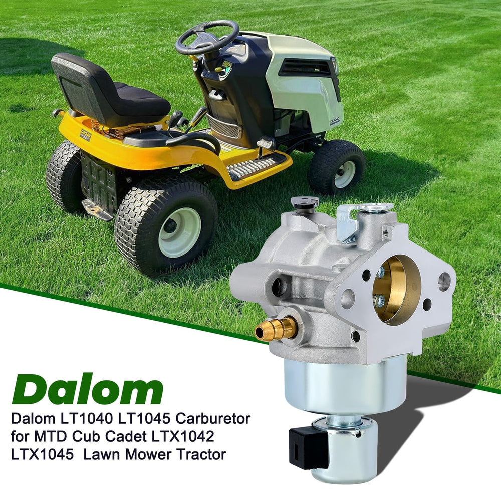 Dalom carburetor kit contents with fuel filter and spark plug