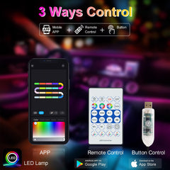 Danhh app and remote offer simple color and effect control