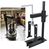 Danti T-0158 clutch drum spring compressor on bench mount enables quick maintenance.