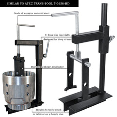 Danti T-0158 bench-mount tool provides stable clutch drum compression during service.