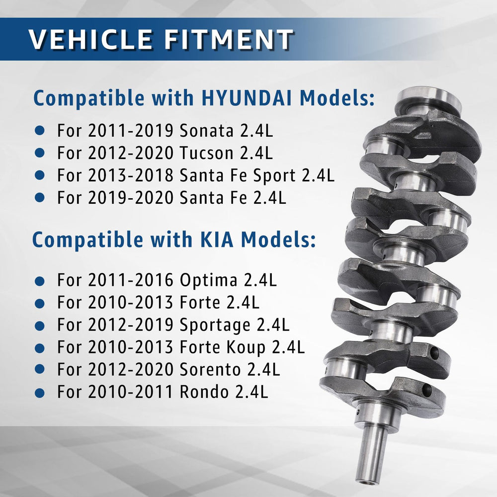 DanVard main bearing kit with thrust washers for 2.4L Hyundai/Kia engines.