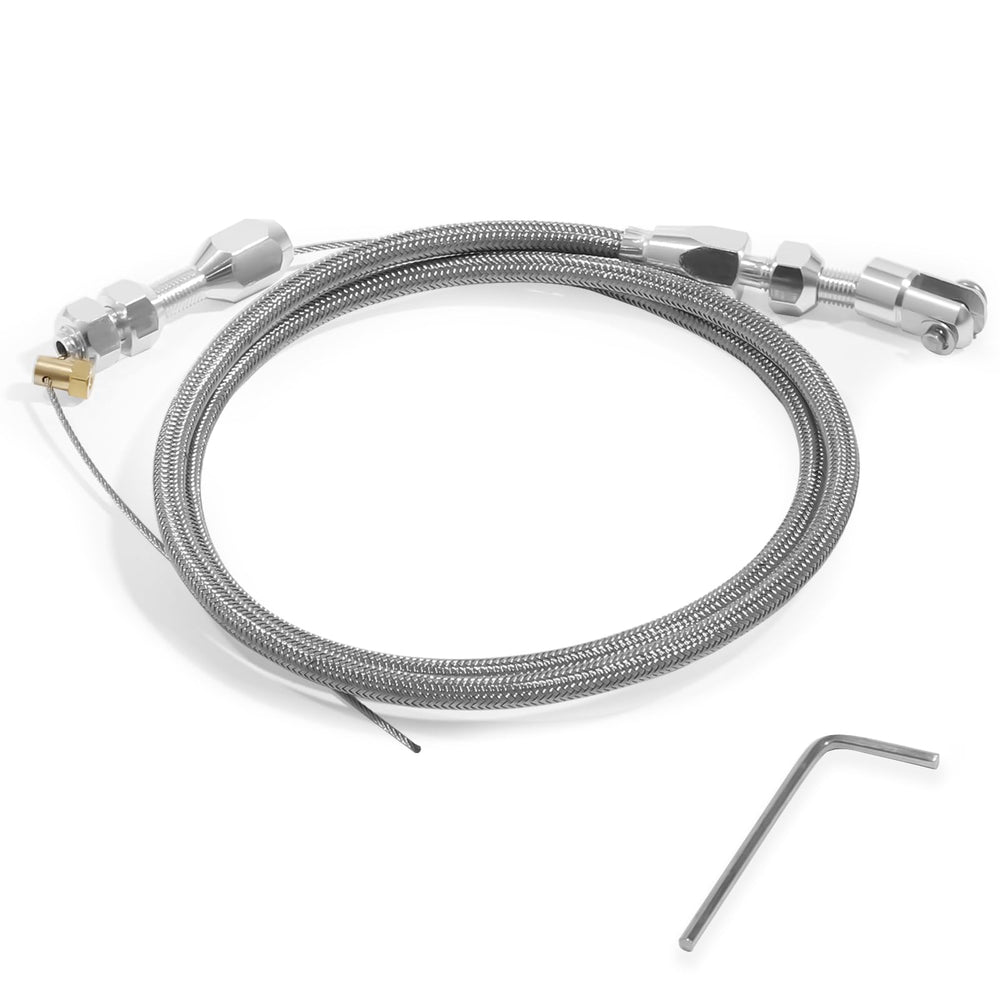 Daola888 36-inch LS throttle cable close-up shows durable braided construction for LS swaps.