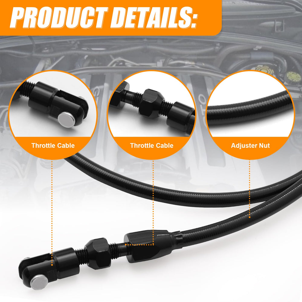 Daola888 braided cable durability highlighted for long-lasting throttle control.