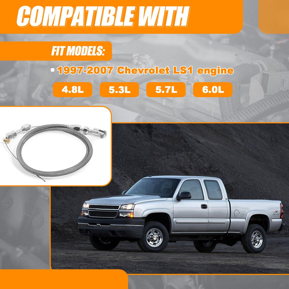 Daola888 braided stainless steel cable close-up demonstrates durability for LS swaps.