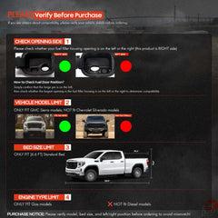 Daposhac Silverado weatherproof fuel door housing handles rain and heat well.