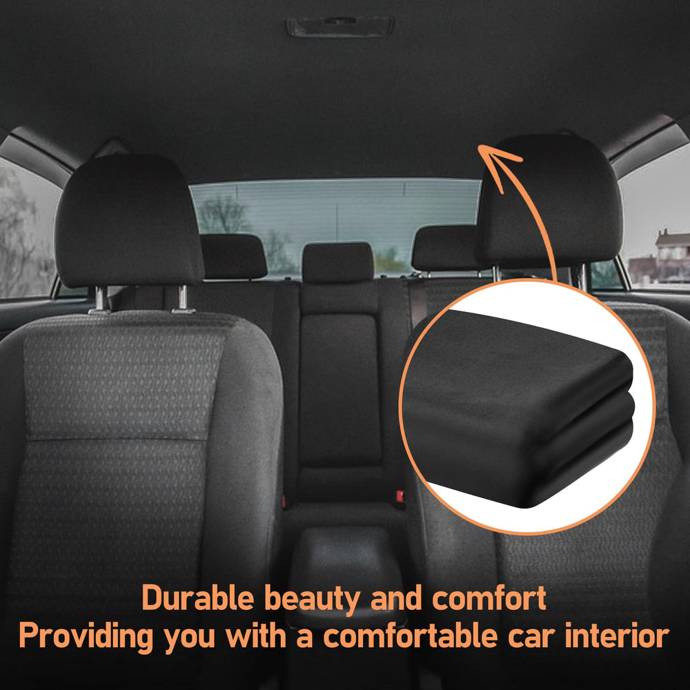 Dapuri headliner installation inside a vehicle for a refined look.