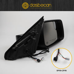 Plug and play 10-pin connector on Dasbecan Ram 1500 mirror for quick install