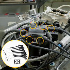 Dasbecan spark plug wire package image highlights included 1 set and warranty.