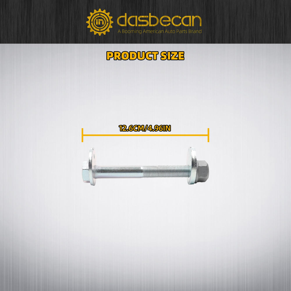 Easy direct replacement installation with Dasbecan camber bolts.